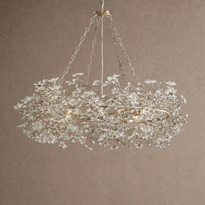 Fiore Crown Crystal Branch Chandelier 39" 48" 60“