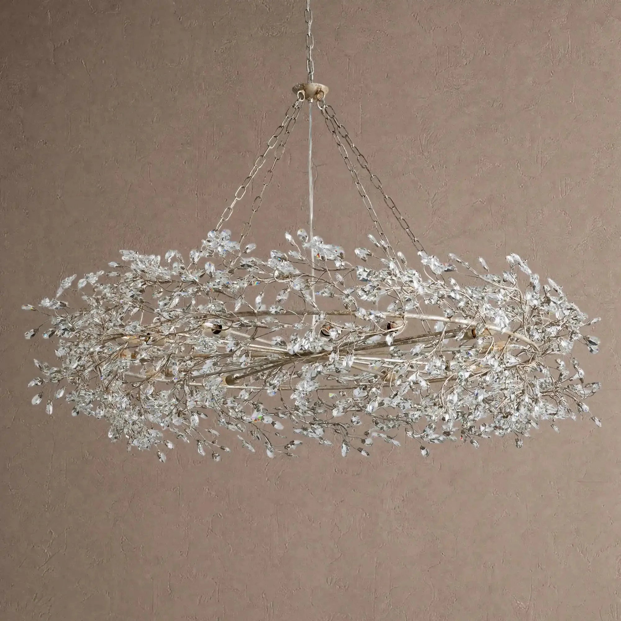 Fiore Crown Crystal Branch Chandelier 39" 48" 60“