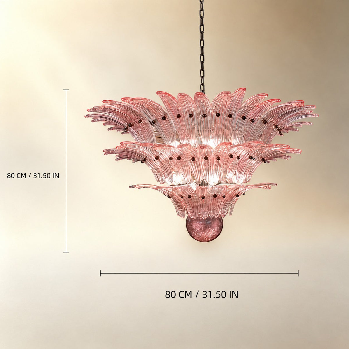 Floralys Sculptural Floral Glass Chandelier