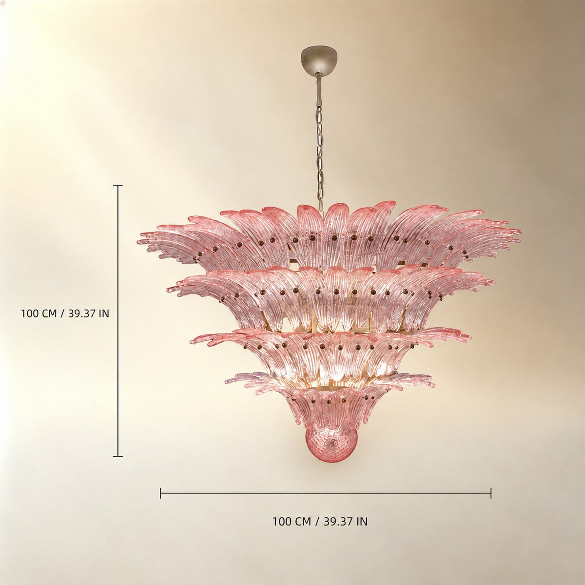 Floralys Sculptural Floral Glass Chandelier