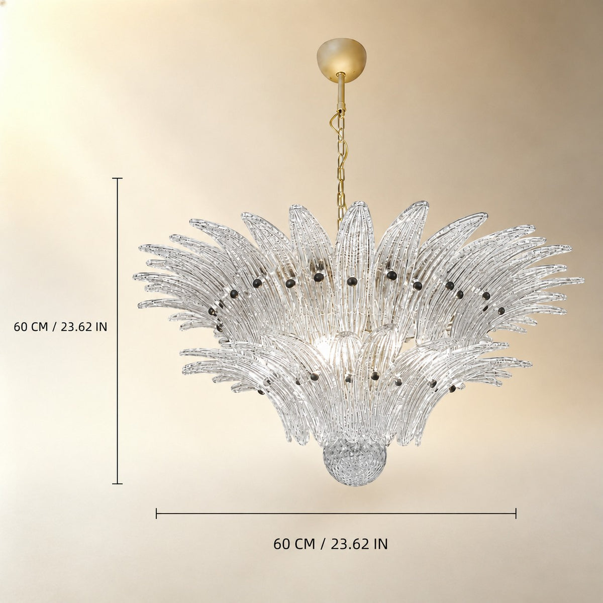 Floralys Sculptural Floral Glass Chandelier