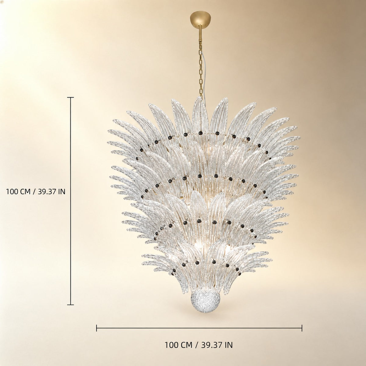 Floralys Sculptural Floral Glass Chandelier
