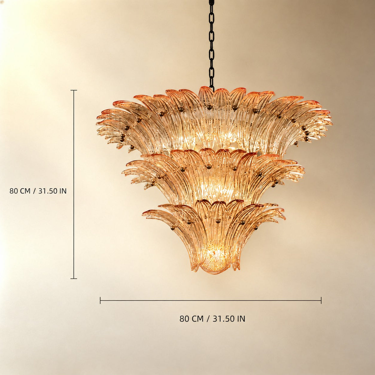 Floralys Sculptural Floral Glass Chandelier
