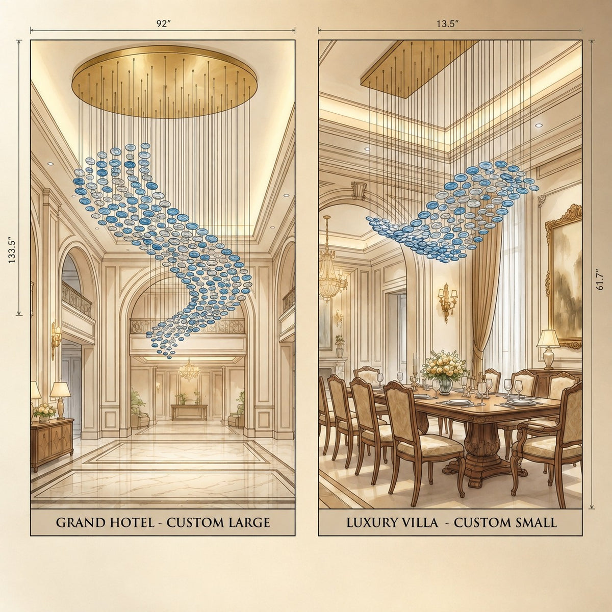 Flying Surge LED Chandelier
