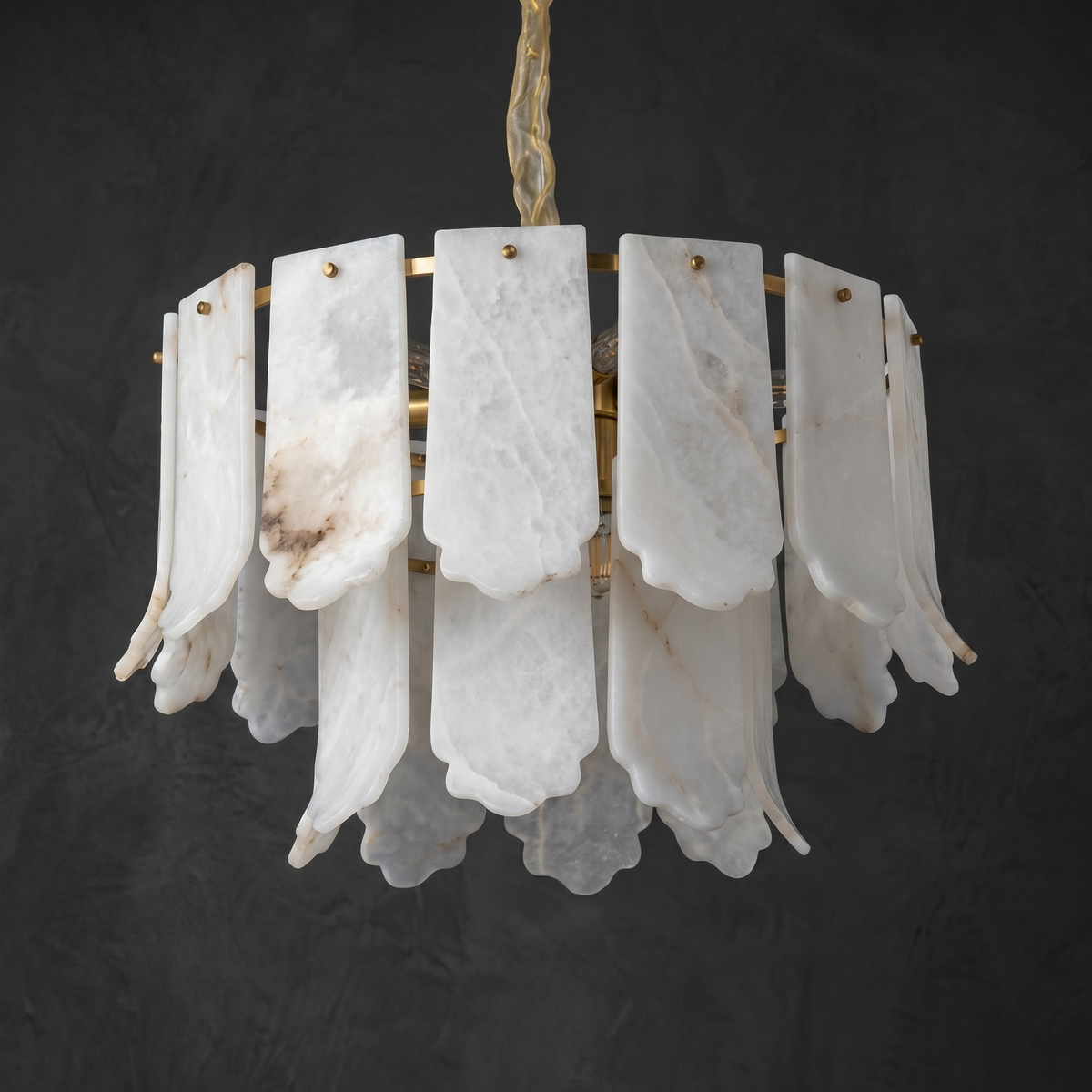 Loria Modern Alabaster Round Pendant Light