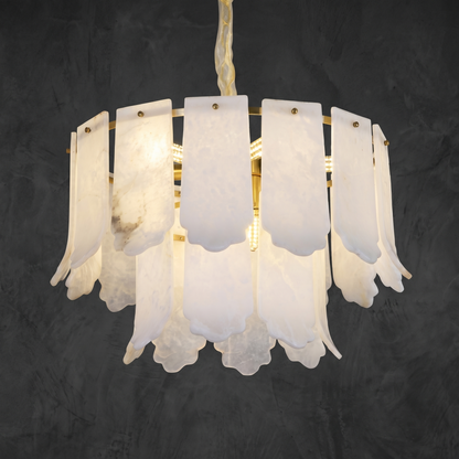 Loria Modern Alabaster Round Pendant Light