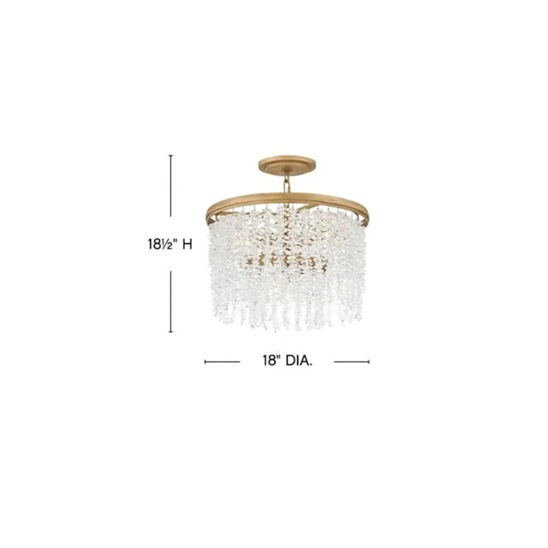 Denise Lamp Vac Crystal 18" Round Chandelier