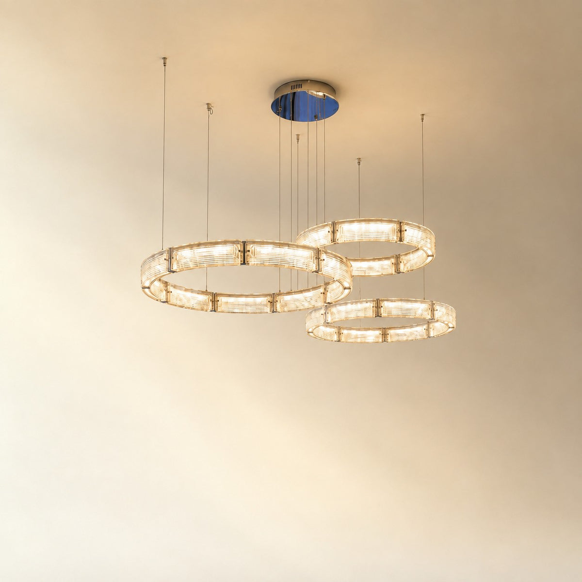 Galior Modern Glass Chandelier For Living Room
