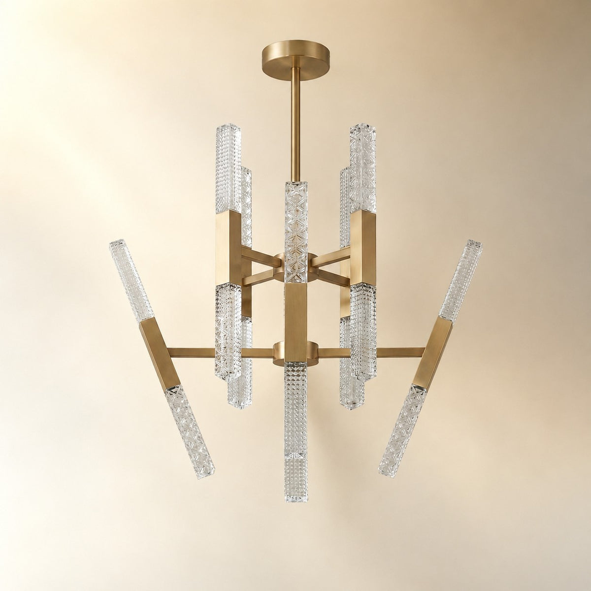 Galrin Crystal Glass Pendant Light 27.8"