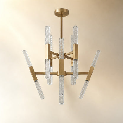 Galrin Crystal Glass Pendant Light 27.8"
