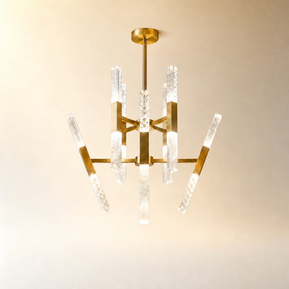 Galrin Crystal Glass Pendant Light 27.8"