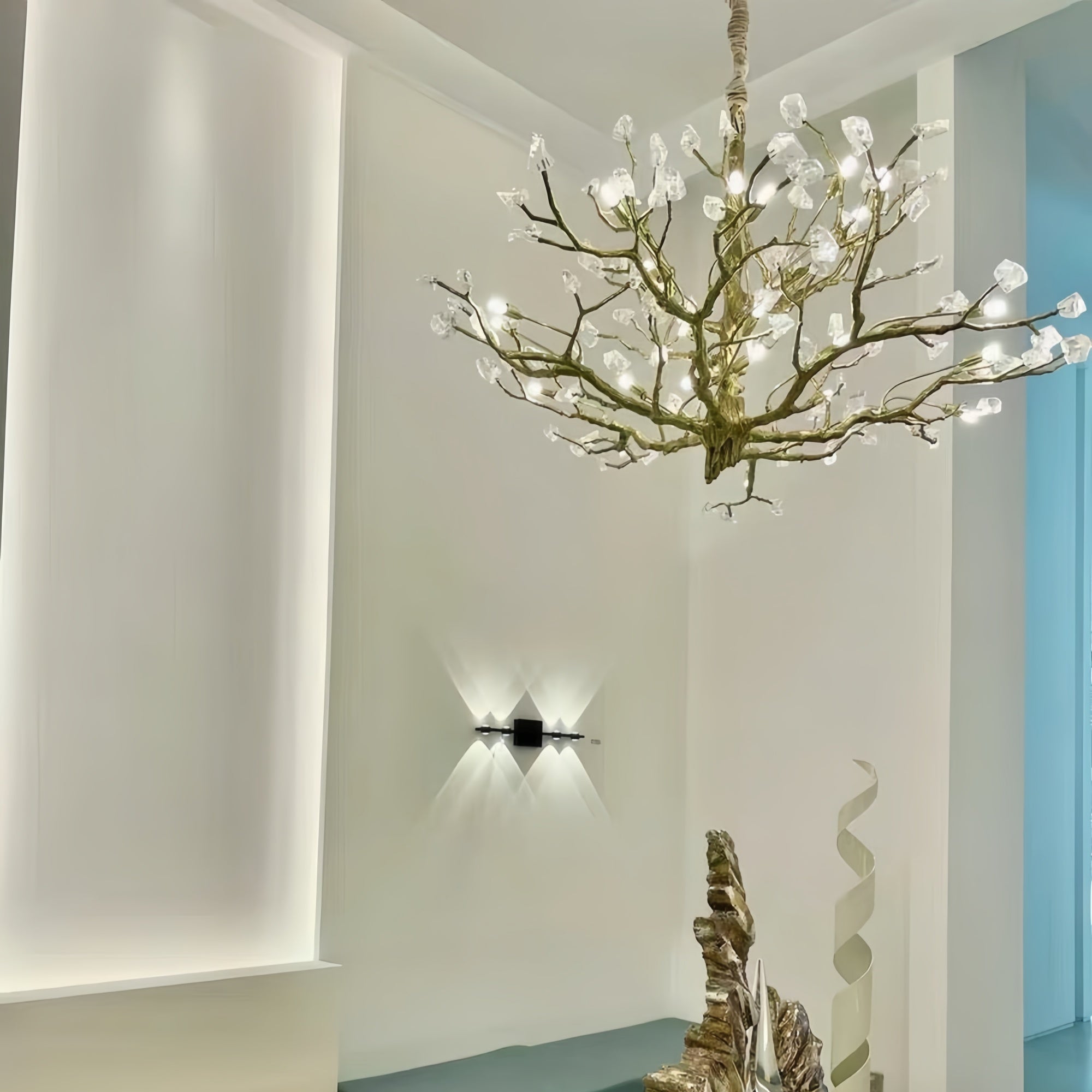 Gemstone Branch Chandelier with Artistic Design for Bedroom or Living Room