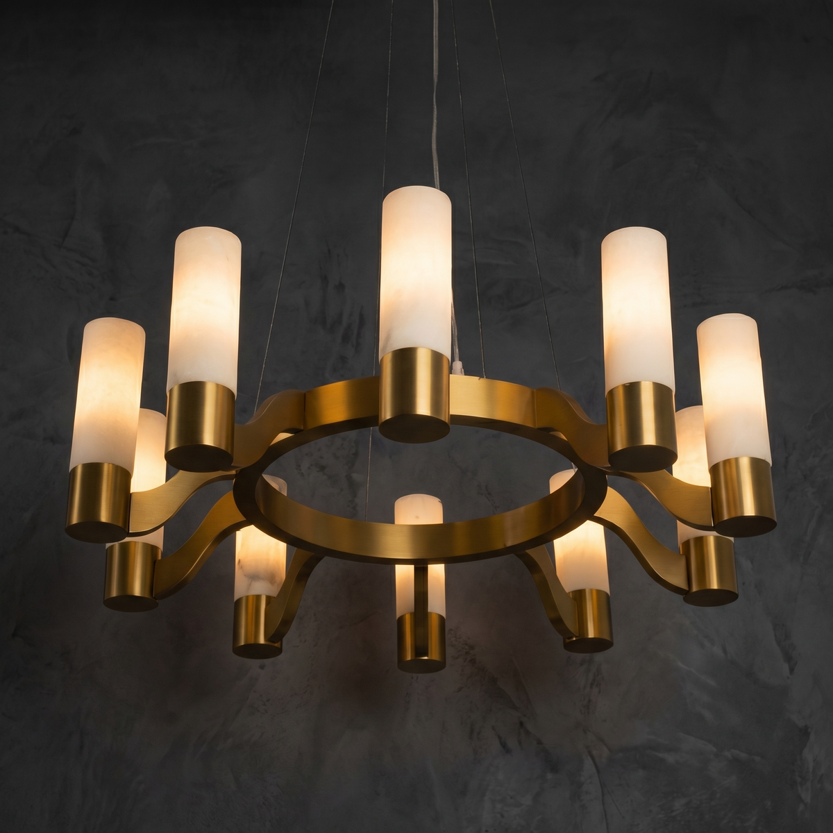 Caeia Modern Alabaster Hanging Light Fixtures