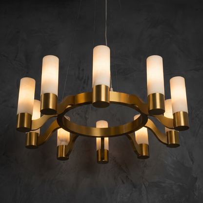 Caeia Modern Alabaster Hanging Light Fixtures