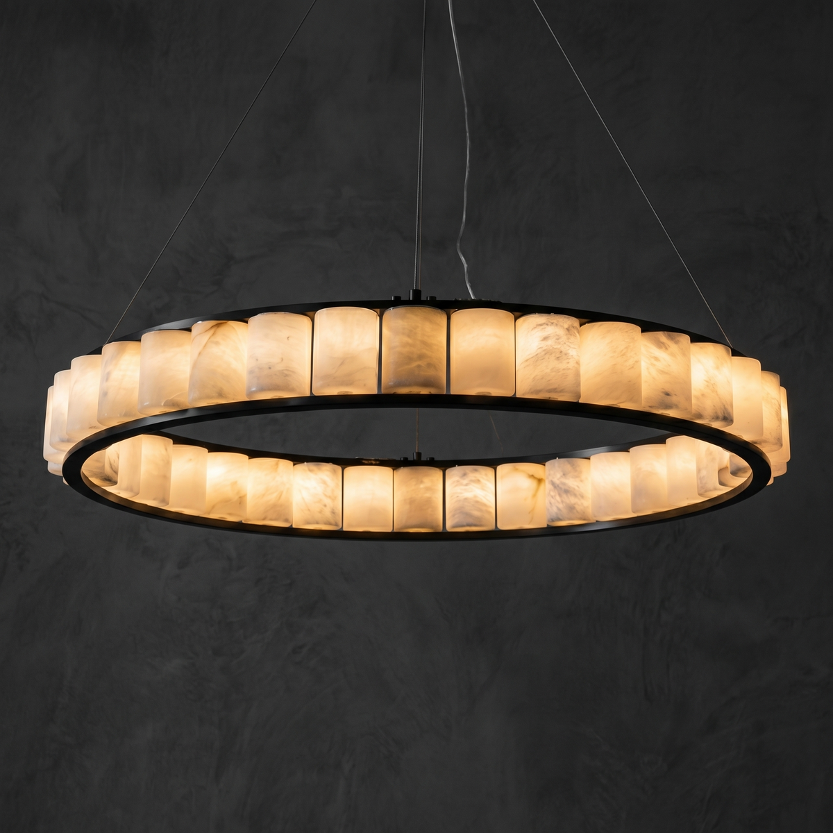 Griis Modern Alabaster Ring Chandelier
