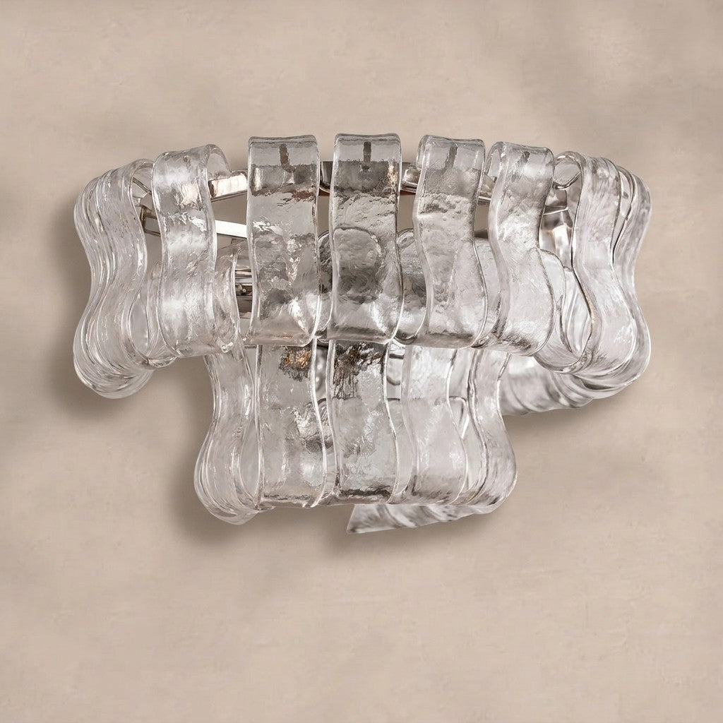 Ghiaccio Glass Oval Chandelier 54''65''