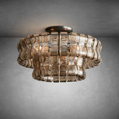 Ghiaccio Modern Glass Flushmount