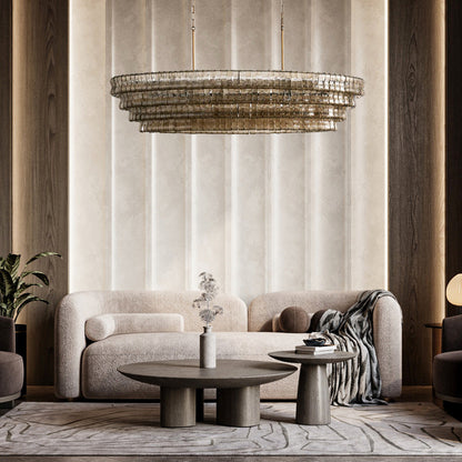 Denise Ghiaccio Oval Chandelier