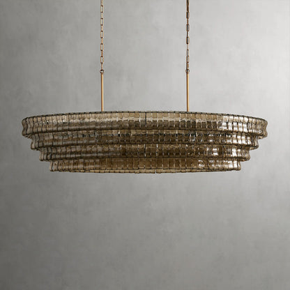 Denise Ghiaccio Oval Chandelier
