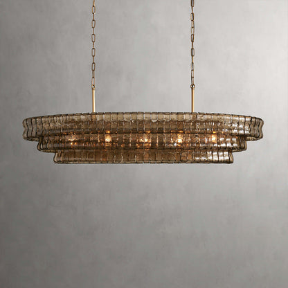 Denise Ghiaccio Oval Chandelier