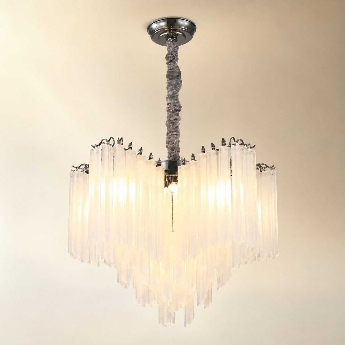 Glass Rod Chandelier