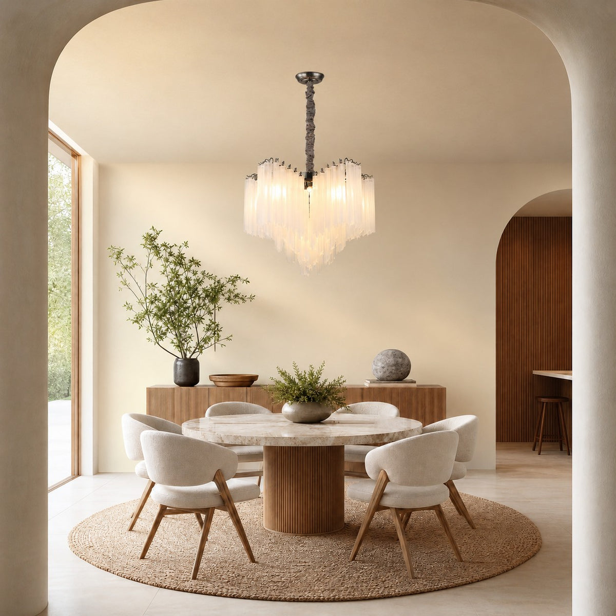 Glass Rod Chandelier