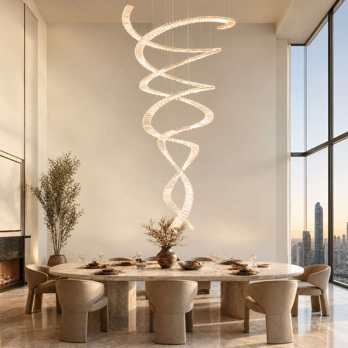 Globo Crystal Halo Chandelier
