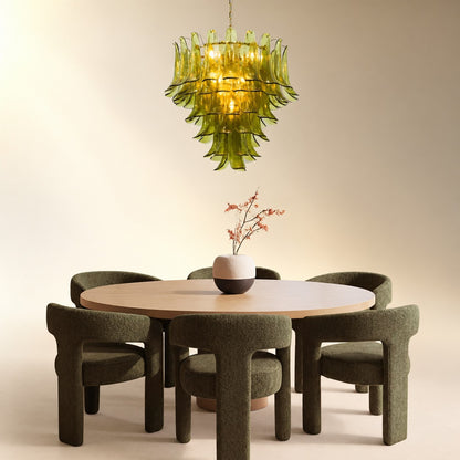 Green Petalo Murano Chandelier