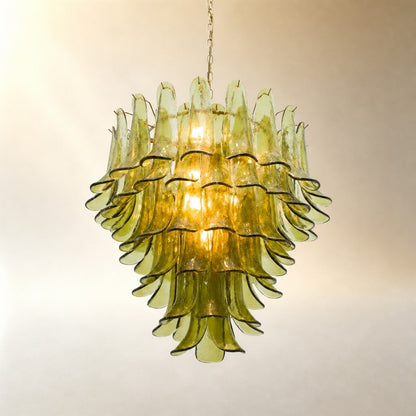 Green Petalo Murano Chandelier