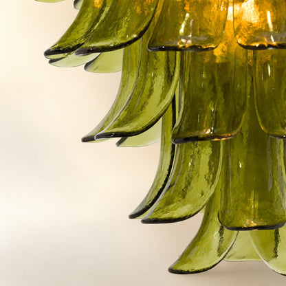 Green Petalo Murano Chandelier