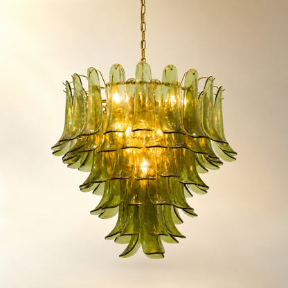 Green Petalo Murano Chandelier