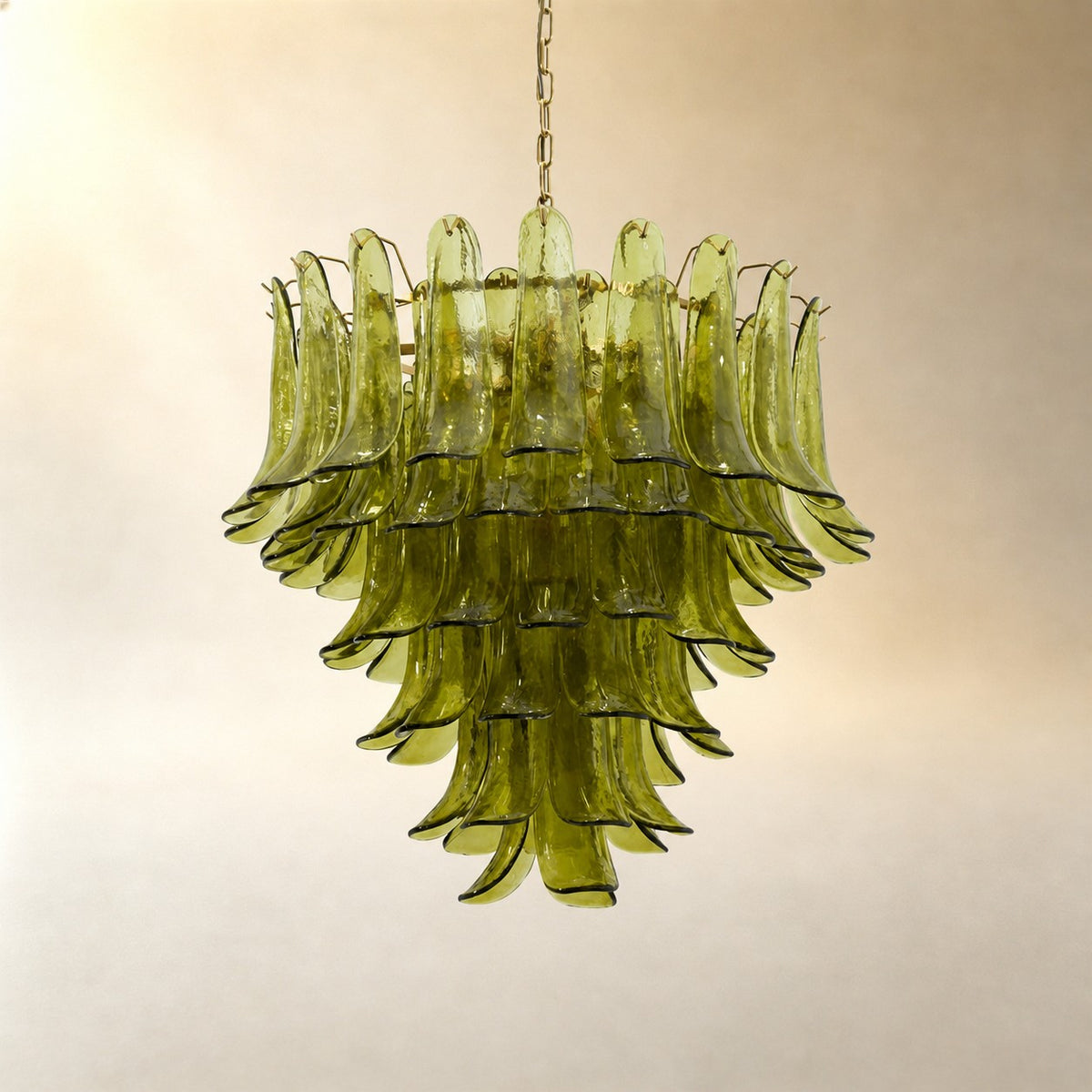 Green Petalo Murano Chandelier