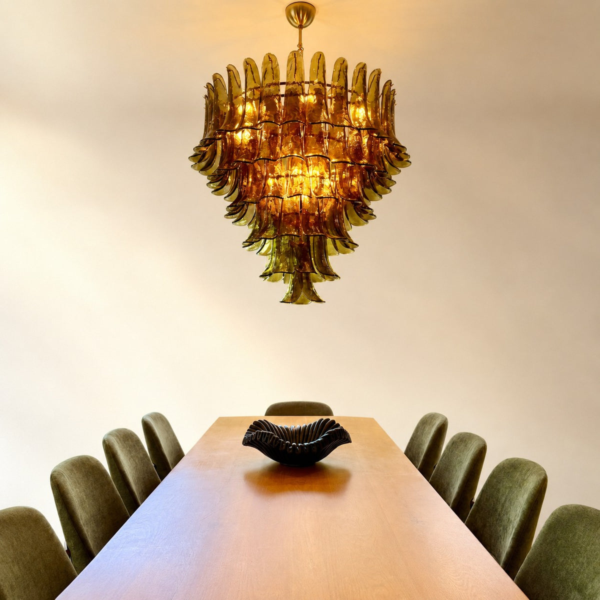 Green Petalo Murano Chandelier