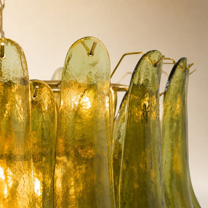 Green Petalo Murano Chandelier