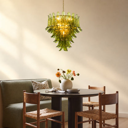 Green Petalo Murano Chandelier