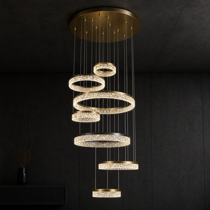 Guilin Landscape Modern Sculptural Ring Chandelier