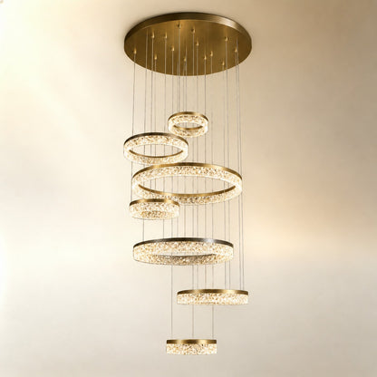 Guilin Landscape Modern Sculptural Ring Chandelier