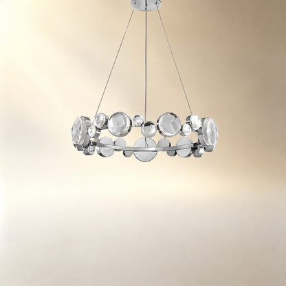 Gwevin Round Crystal Modern Chandelier