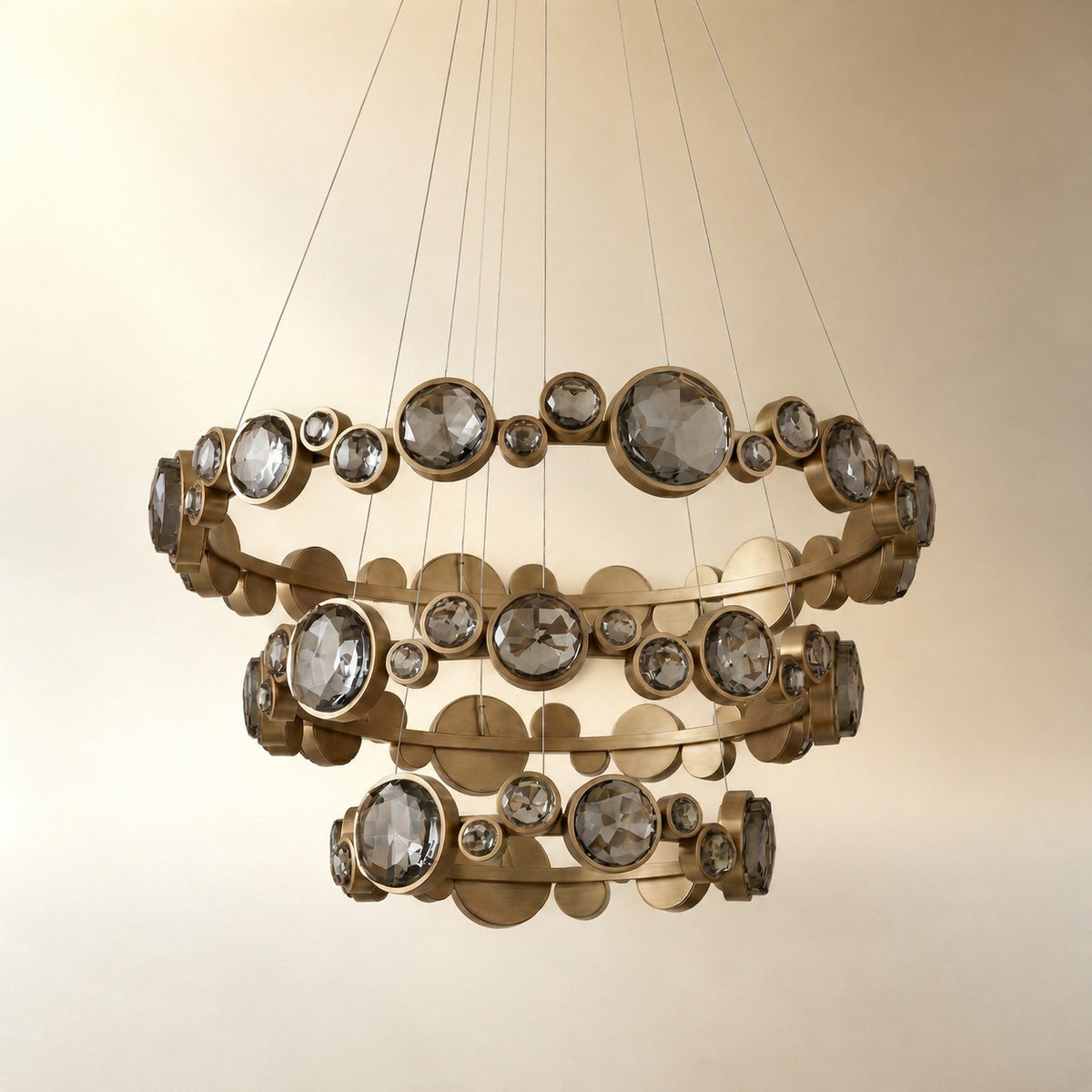 Gwevin Round Crystal Modern Chandelier