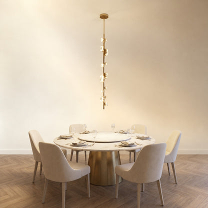 Gwevin Round Crystal Modern Chandelier