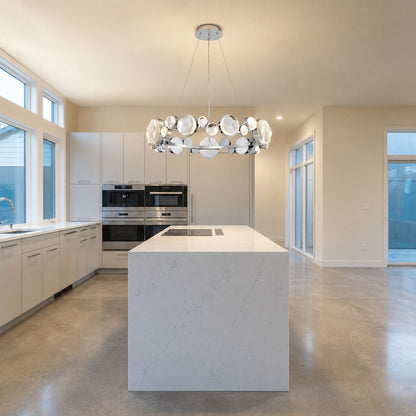 Gwevin Round Crystal Modern Chandelier