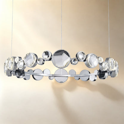 Gwevin Round Crystal Modern Chandelier