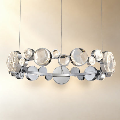 Gwevin Round Crystal Modern Chandelier