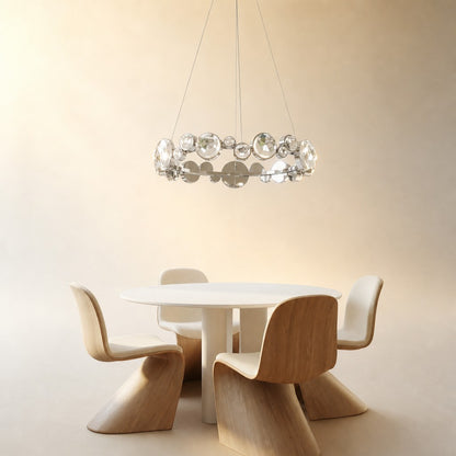 Gwevin Round Crystal Modern Chandelier