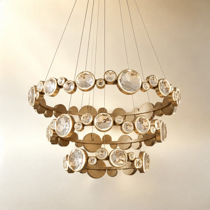 Gwevin Round Crystal Modern Chandelier