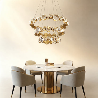Gwevin Round Crystal Modern Chandelier