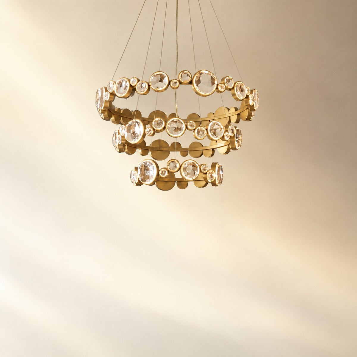 Gwevin Round Crystal Modern Chandelier