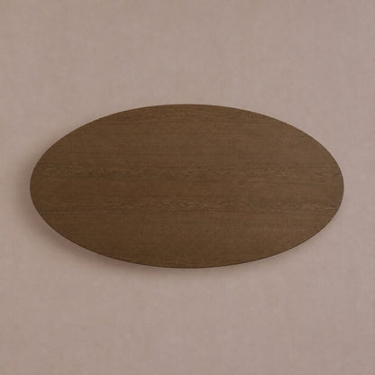 Hand-Sculpted Modern Oval Oak Dining Table