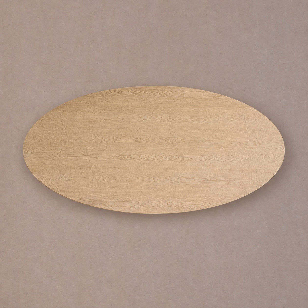 Hand-Sculpted Modern Oval Oak Dining Table