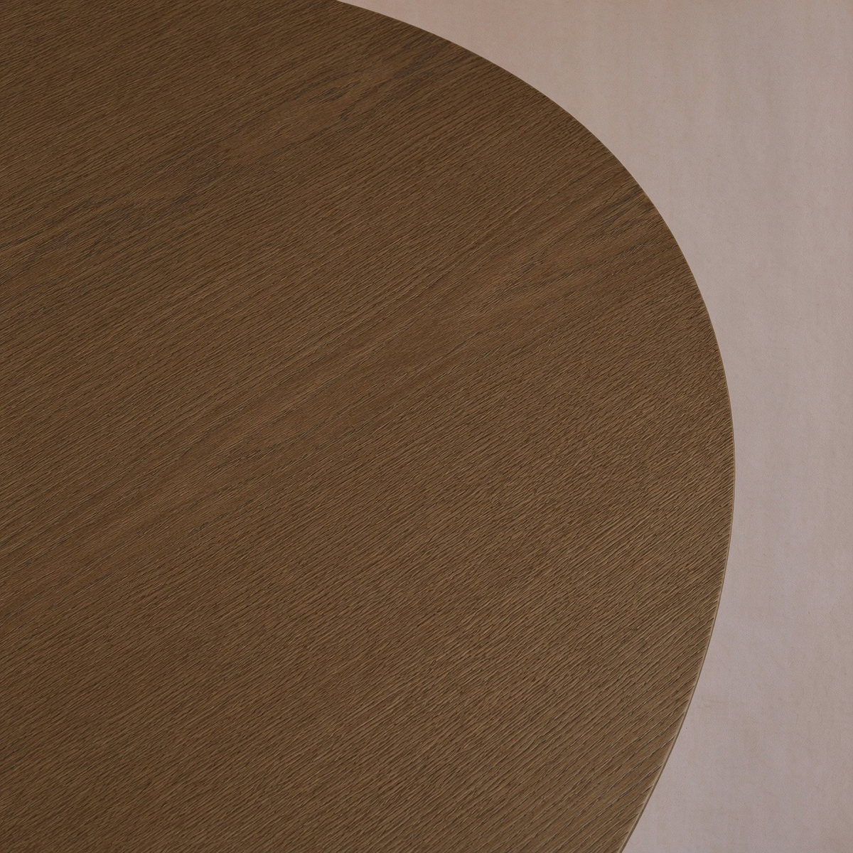 Hand-Sculpted Modern Oval Oak Dining Table